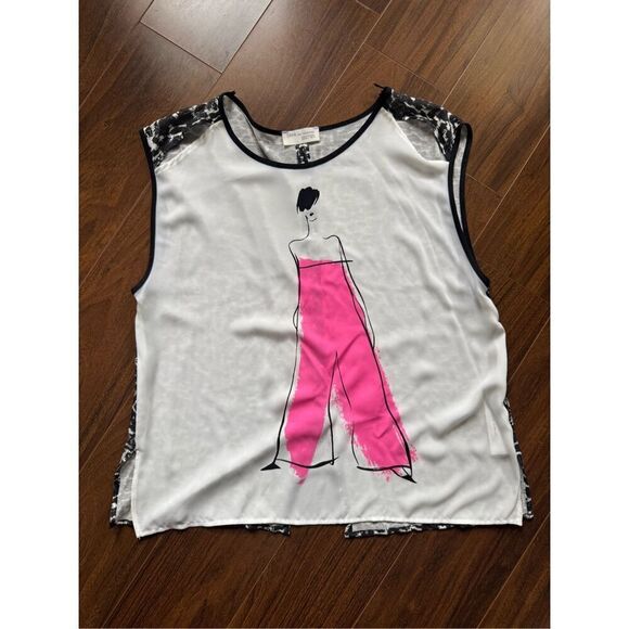 Zara L sleeveless fashion top W & B collection - Picture 1 of 3